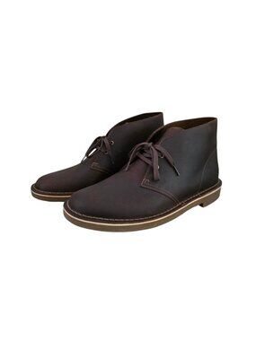 Clarks Shepton Mens Beeswax Leather Lace Up Chukka Boots Brown 11 New